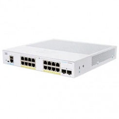 Cisco Business 250 Series 250-16P-2G - Switch - L3 - smart - 16 x 10/100/1000 (PoE+) + 2 x Gigabit SFP - rack-mountable - PoE+ (120 W)